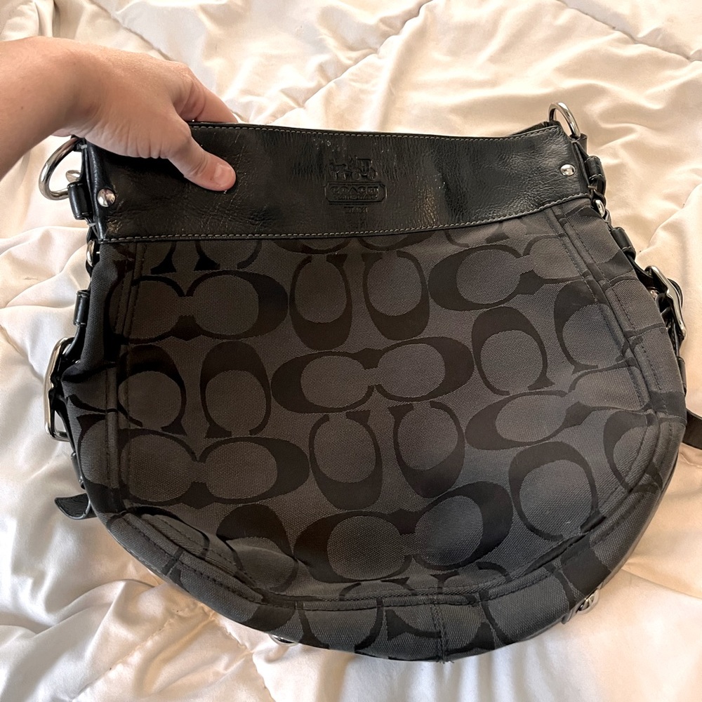 COACH BLACK LIGHTLY USED SATCHEL